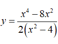 Найти производную <br /> y = (x<sup>4</sup> - 8x<sup>2</sup>)/(2(x<sup>2</sup>-4))