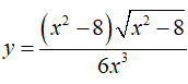 Найти производную <br /> y = ((x<sup>2</sup> - 8)√(x<sup>2</sup> - 8))/6x<sup>3</sup>