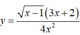 Найти производную <br /> y = (√(x - 1)·(3x + 2))/4x<sup>2</sup>