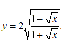 Найти производную <br /> y = √((1- √x)/(1 + √x))