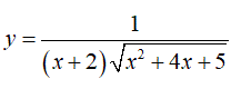 Найти производную <br /> y = 1/((x + 2)√(x<sup>2</sup> + 4x + 5))