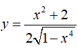 Найти производную <br /> y = (x<sup>2</sup> + 2)/(2√(1 - x<sup>4</sup>))