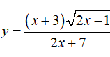 Найти производную <br /> y = ((x + 3)√(2x - 1))/(2x + 7)