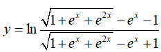 Найти производную <br /> y = ln((√(1 + e<sup>x</sup> + e<sup>2x</sup>) - e<sup>x</sup> -1)/(√(1 + e<sup>x </sup>+ e<sup>2x</sup>) - ex + 1))