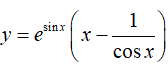 Найти производную <br /> y = e<sup>sin(x)</sup>(x - (1/cos(x)))