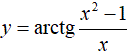 Найти дифференциал dy <br /> y = arctg((x<sup>2</sup>-1)/x)