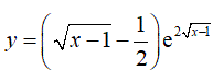 Найти дифференциал dy <br /> y = (√(x - 1) - 1/2)e<sup>2√(x-1)</sup>