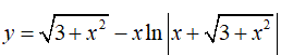 Найти дифференциал dy <br /> y = √(3 + x<sup>2</sup>) - xln|x + √(3 + x<sup>2</sup>)|