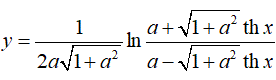 Найти производную <br /> y = 1/(2a√(1 + a<sup>2</sup>))ln((a + √(1 + a<sup>2</sup>)th(x)/(a - √(1 + a<sup>2</sup>)th(x)))