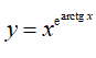 Найти производную <br /> y = x<sup>e<sup>arctg(x)</sup></sup>