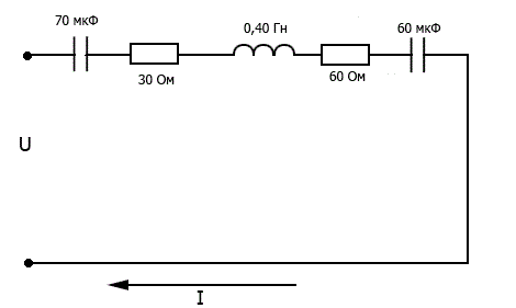 Дано: u = 40sin(400t + 10°). Найти комплексное значение тока.