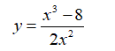 Найти производную функции y = (x<sup>3</sup> - 8)/2x<sup>2</sup>