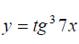 Найти производную функции y = tg<sup>3</sup>(7x)