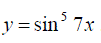Найти дифференциал функции y = sin<sup>5</sup>(7x) .