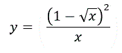 Найти производную функции y=((1-√x)<sup>2</sup>)/x)