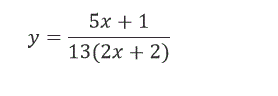 Найти производную n-го порядка  y=(5x+1)/(13(2x+2))