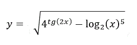 Найти производную y=√(4<sup>tg(2x)</sup> -log<sub>2</sub>(x)<sup>5</sup>)