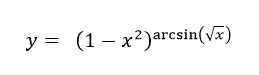 Найти производную y=(1-x<sup>2</sup>)<sup>arcsin⁡(√x) </sup>