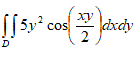 Вычислить, если область D  ограничена линиями:  x = 0, y = 4, y = x/5 