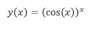 Вычислить логарифмическую производную y(x)=(cos⁡(x))<sup>x</sup>
