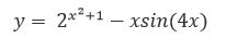 Найти производные заданных функций y= 2<sup>x<sup>2</sup>+1</sup>-xsin(4x)
