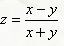 Найти частные производные функции  z = (x - y)/(x + y)