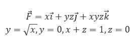 Вычислите поток векторного поля F = xi + yzj + xyzk через внешнюю сторону границы области, ограниченной поверхностями  y = √x, y = 0, x + z = 1, z = 0