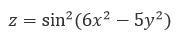 Найти дифференциал dz функции z=sin<sup>2⁡</sup>(6x<sup>2</sup>-5y<sup>2</sup>)