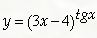Найти производную функции y = (3x - 4)<sup>tg(x)</sup>