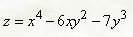 Найти полный дифференциал функции  z = x<sup>4</sup> - 6xy<sup>2</sup> - 7y<sup>3</sup>