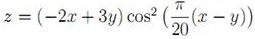 Вычислить смешанную производную z''<sub>xy</sub> функции z = (-2x + 3y)cos<sup>2</sup>(π/20(x - y)) в точке  (-3;2)