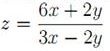 Вычислить значение второго дифференциала функции z = (6x + 2y)/(3x - 2y) в точке M<sub>0</sub>(3; -1), если  dx = 0,4, dy = 0,2