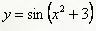 Найти производные заданных функций y = sin(x<sup>2</sup> + 3)