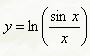 Найти дифференциал функции, если y = ln(sin(x)/x)