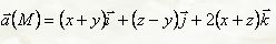 Выяснить, является ли векторное поле a(M) = (x + y)i + (z - y)j + 2(x + z)k потенциальным.