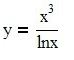 Найти производную функции y = x<sup>3</sup>/ln(x)
