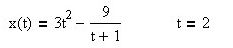 Материальная точка движется по закону x(t) = 3t<sup>2</sup> - (9/(t+1)). Выяснить ускоряется или замедляется движение точки в момент времени t = 2