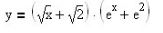 Найти производную функции <br /> y = (√x + √2)·(e<sup>x</sup> + e<sup>2</sup>)