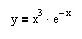 Найти производную функции <br /> y = x<sup>3</sup>e<sup>-x</sup>
