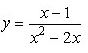 Найти производную функции <br /> y = x - 1/(x<sup>2</sup> - 2x)