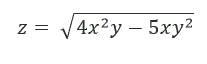 Найти частные производные z = √(4x<sup>2</sup>y - 5xy<sup>2</sup>)