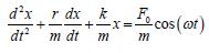 Уравнение  является дифференциальным уравнением … . <br /> 1) вынужденных колебаний материальной точки <br /> 2) свободных затухающих колебаний материальной точки <br /> 3) свободных незатухающих колебаний материальной точки <br /> 4) нет правильного ответа