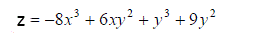 Найти локальные экстремумы функции двух переменных <br /> z = -8x<sup>3</sup> + 6xy<sup>2</sup> + y<sup>3</sup> + 9y<sup>2</sup>