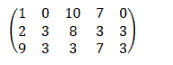 Игра задана платежной матрицей <br /> Определить нижнюю и верхнюю цену игры и наличие седловой точки