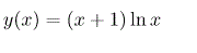 Найти производную функции y(x) = (x+1)ln(x)