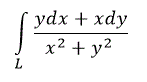 Вычислить криволинейный интеграл ∫<sub>L</sub>(ydx+xdy)/(x<sup>2</sup>+y<sup>2</sup>), где L- отрезок прямой y=x от точки x=1 до x=2