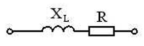 При X<sub>L</sub> = 60 Ом и R = 80 Ом комплексное сопротивление Z приведенной схемы равно... <br />-: 60е<sup>j45°</sup> Ом <br />-: 100е<sup>j36,87°</sup> Ом <br />-: 140е<sup>-j36,87°</sup> Ом <br />-: 80е<sup>j53,13°</sup> Ом