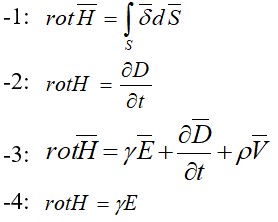Первое уравнение Максвелла в дифференциальной форме записывается в виде… 