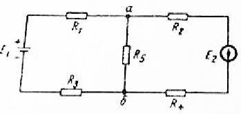 Какой ток протекает через сопротивление R5 в схеме, если в режимах холостого хода и короткого замыкания приборы соответственно показали: Вольтметр Uabхх = 12 В, амперметра Iкз = 6 А, R5 = 4 Ом.