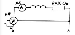 Если ваттметр показывает – pW = 120 Вт, то показание амперметра – pA равно… <br />1.	3 А <br />2.	2 А <br />3.	1 А 4.	<br />4 А